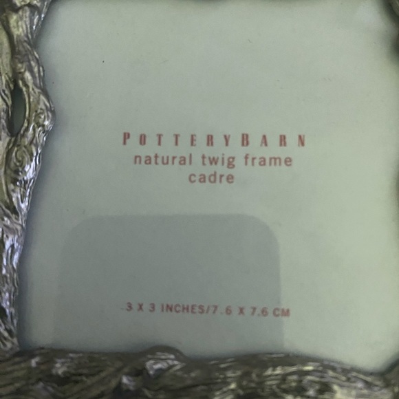 Pottery Barn Silver 3”x3” Natural Twig Hanging/Ornament Decorative Picture Frame - Picture 9 of 9